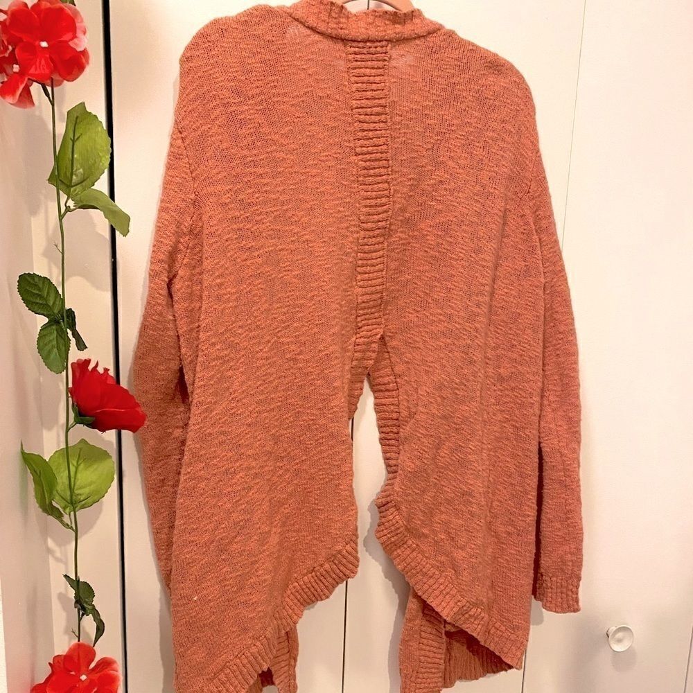 🌷JACK by BB Dakota🌷 Unique Coral Orange Cardigan - Picture 2 of 6